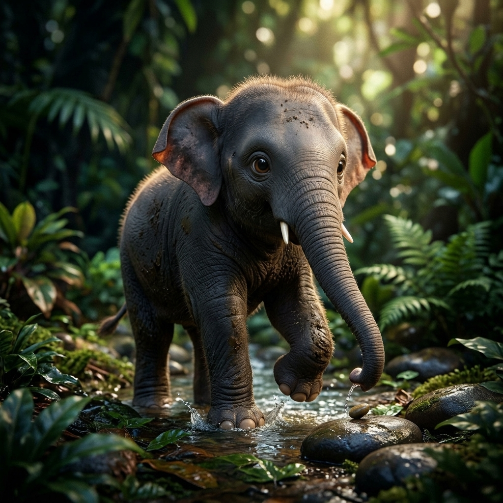 Peanut the Baby Elephant Young Stage (Days 20–39)